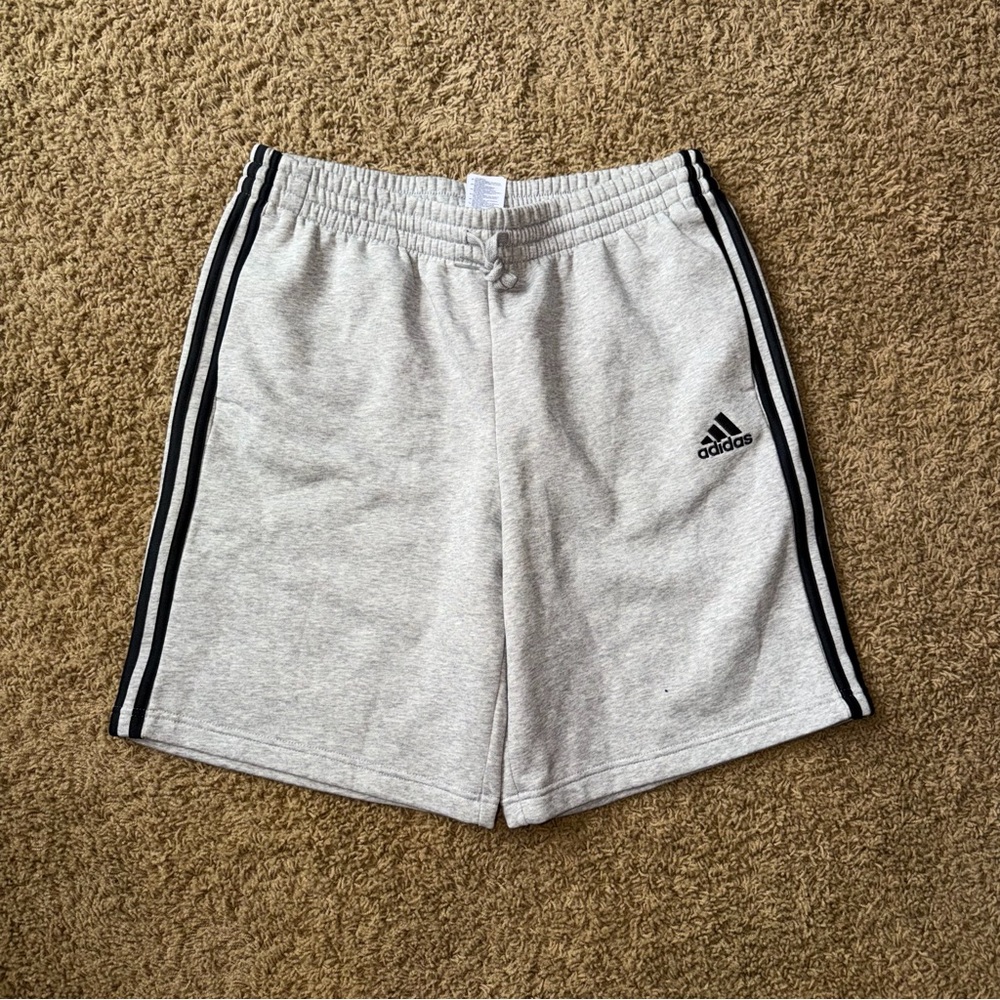 Men’s Adidas Fleece Shorts Grey Size XL